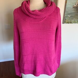 Worthington Fuchsia Cowl Neck Sweater